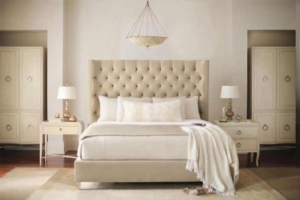 Кровать tufted headboard