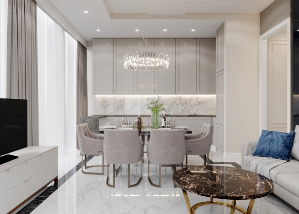 Кухня гостиная в современном стиле