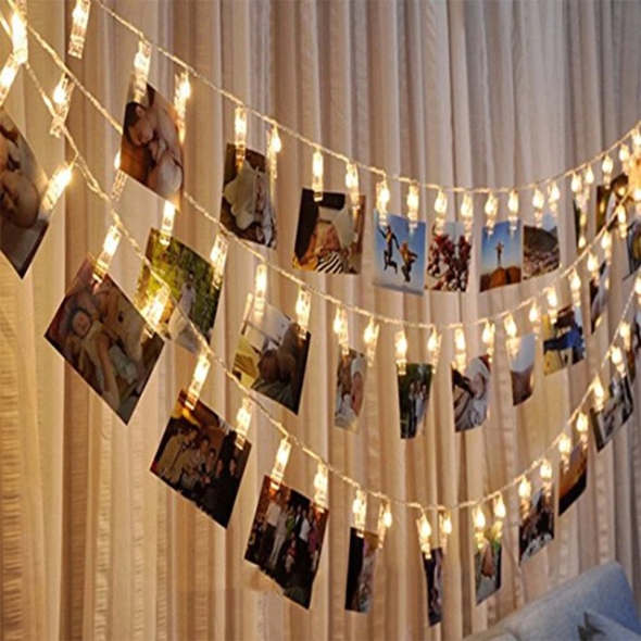 Гирлянда с прищепками для фотографий