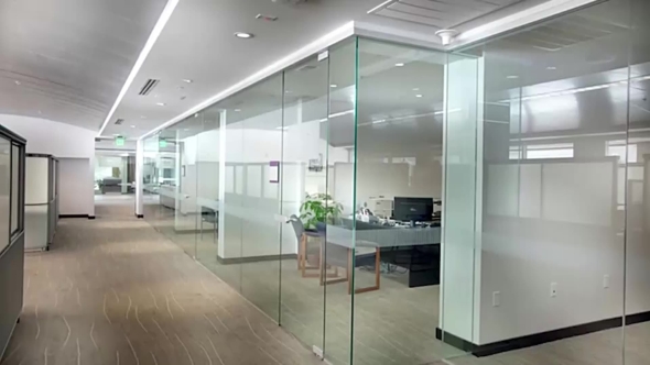 Цельностеклянные перегородки алютех