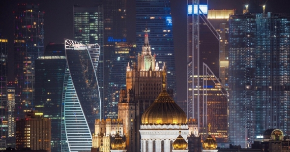 Москва сити ночь
