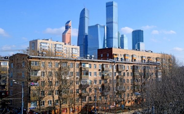 Москоу сити и хрущевки